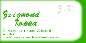 zsigmond koppa business card